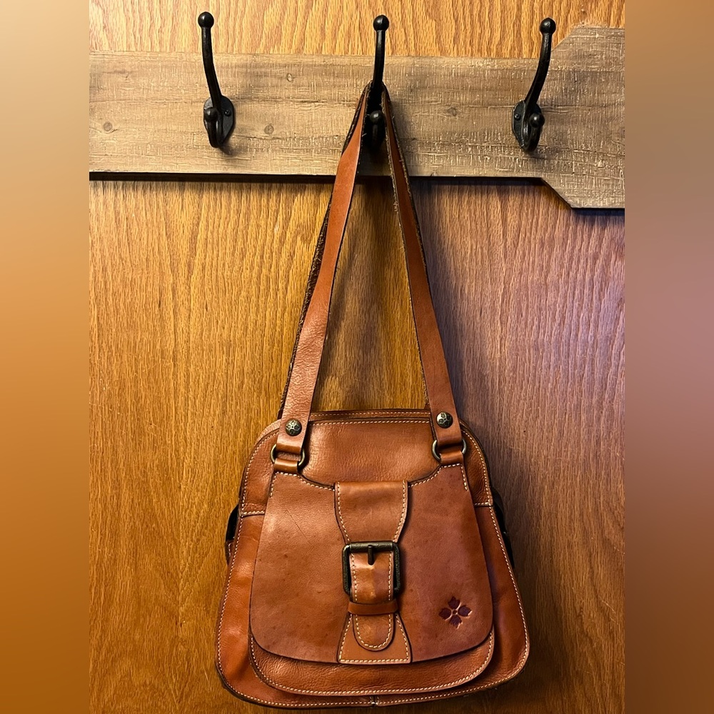 Patricia Nash Italian Leather Saddle Shoulder Bag
